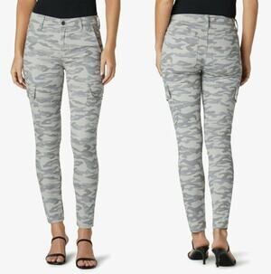 NWT Joes Jeans Women Skinny Cargo Ankle Pants Soft Grey Camouflage 23 Streetwear